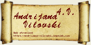 Andrijana Vilovski vizit kartica